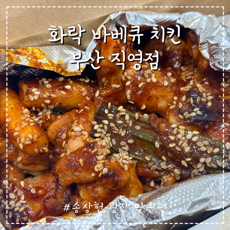 부산 진구 ㅣ 송상현 광장 맞은편 새로 오픈한 화락 바베큐 치킨 부산 직영점 내 돈 내산 후....