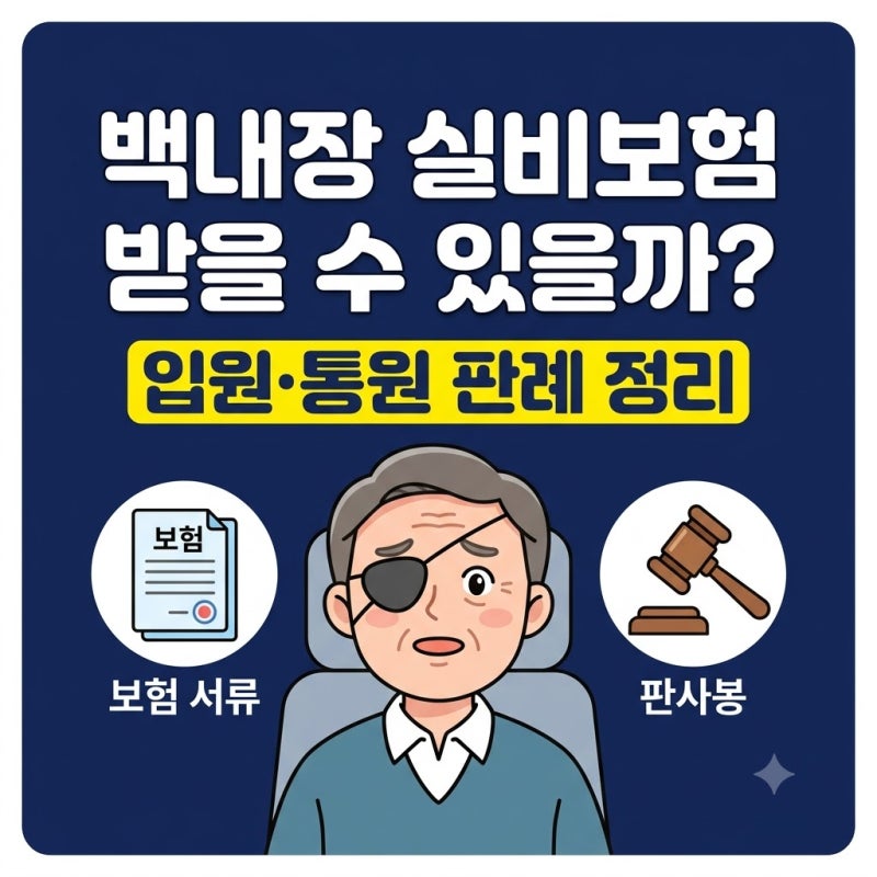 백내장 실비보험 받을 수 있을까? 대법원 판례로 본 입원·통원 지급 기준
