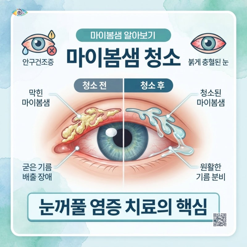 마이봄샘청소 안구건조증 눈꺼풀 염증 치료 방법 비용 후기