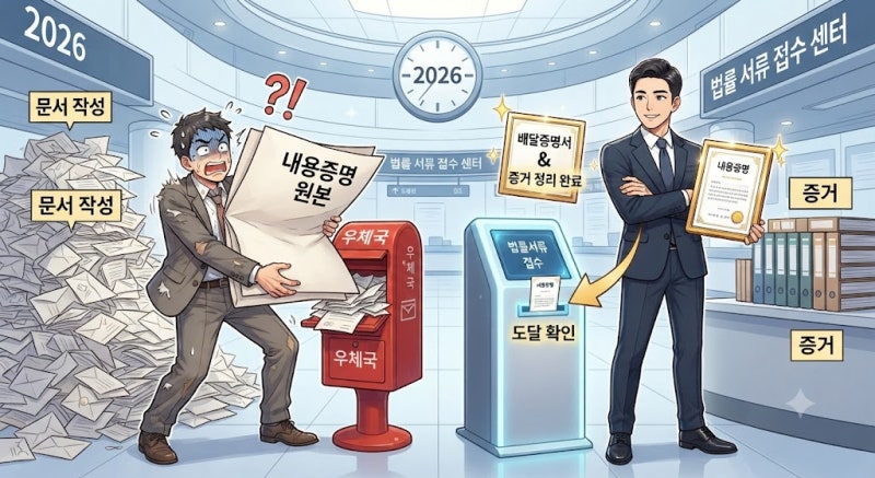 2026 : 내용증명 작성방법과 효력, 문서보다 ‘도달’과 증거 정리가 결과를 가릅니다
