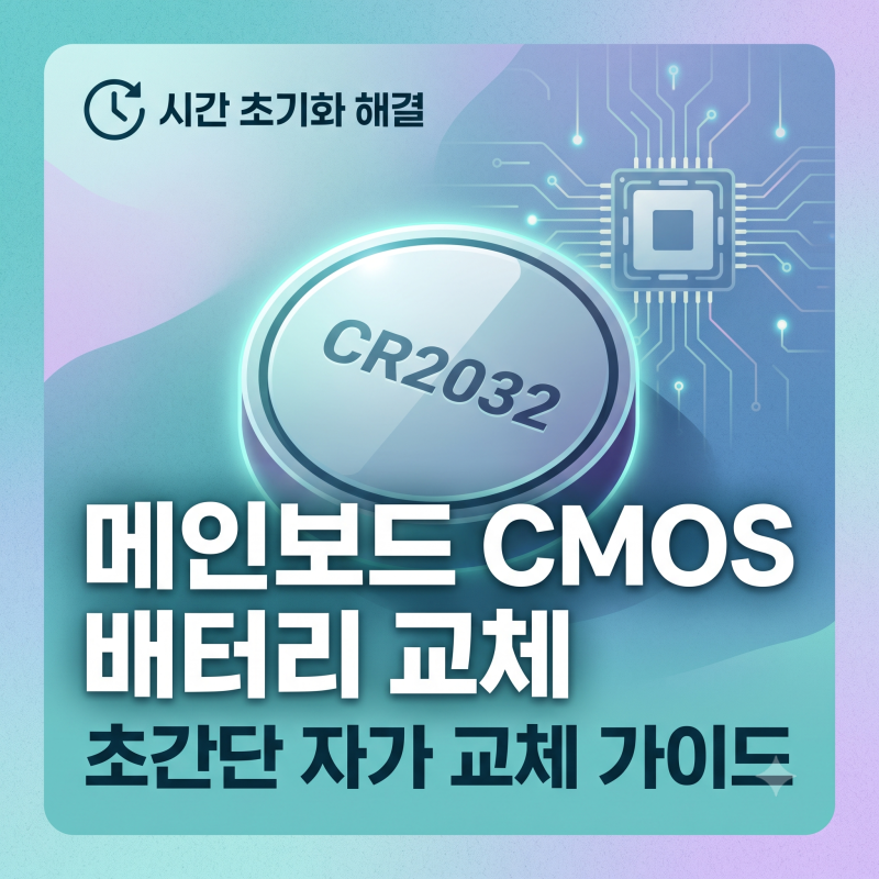 메인보드 CMOS 배터리 교체 | 위치별 실물 사진