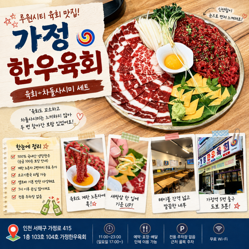루원시티 육회 가정한우육회｜차돌사시미 세트 내돈내산 후기