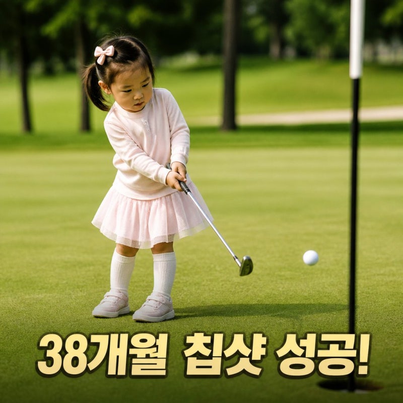 박인비 딸 골프 신동 인증 38개월 칩샷 성공