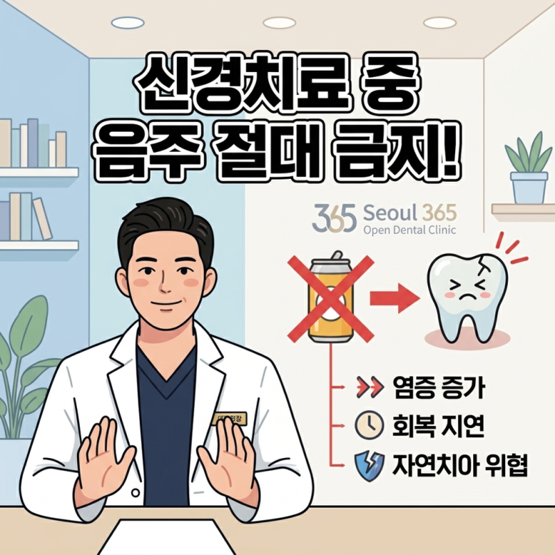 [화도 신경치료 음주] 신경치료 1회차 끝났는데 오늘 시원하게 맥주 한 캔 마셔도 되나요?