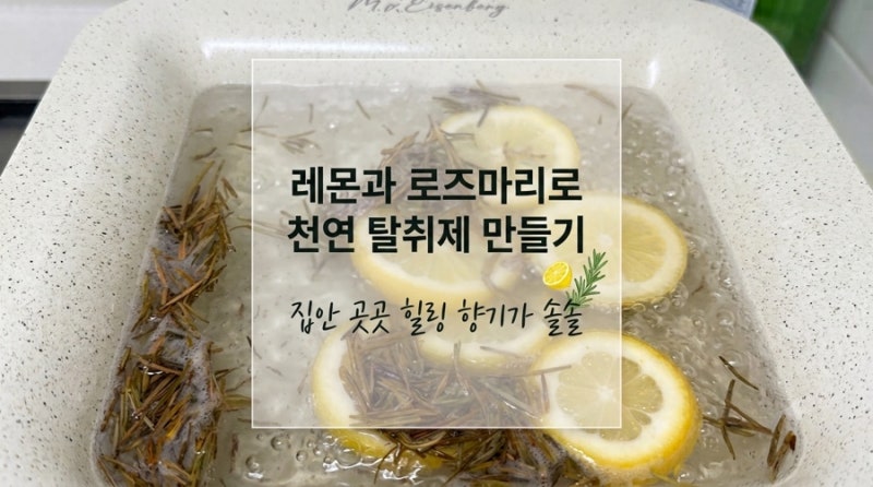 로즈마리+레몬 천연 탈취제 | 비 오는 날 집안 꿉꿉한 냄새 잡기