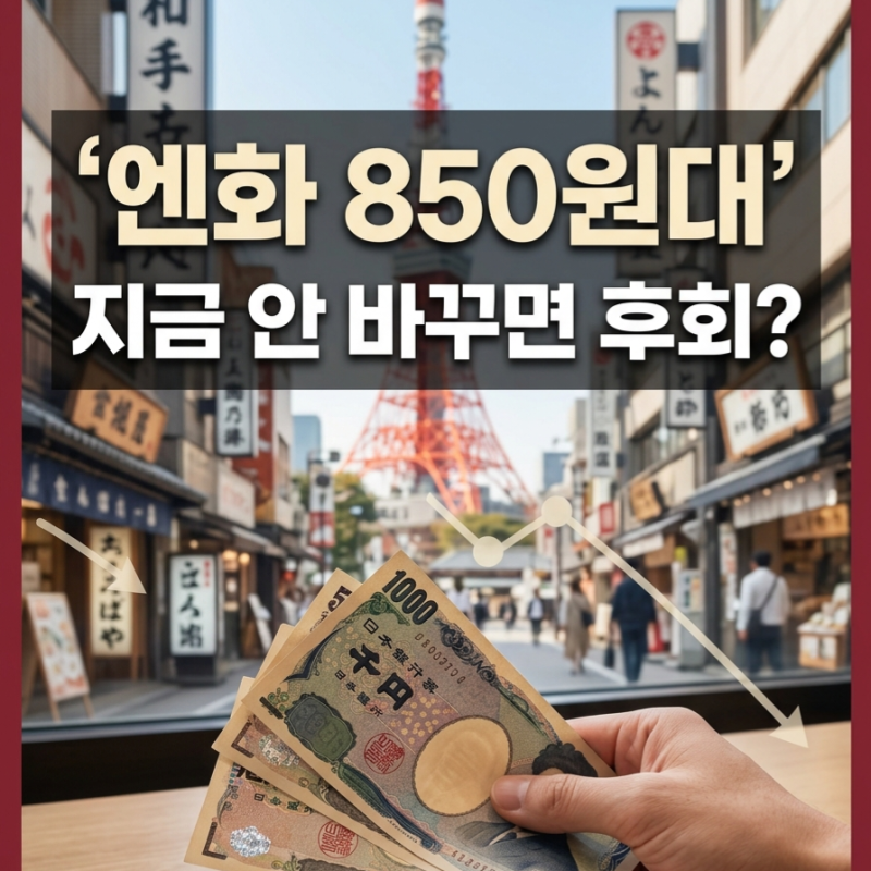 “엔화가 850원?” 2년 만에 찾아온 기회, 지금 환전해야 할까