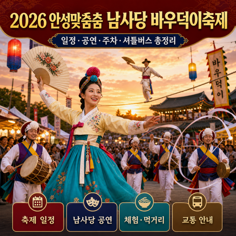 안성 바우덕이축제 일정·공연·주차·셔틀버스 총정리