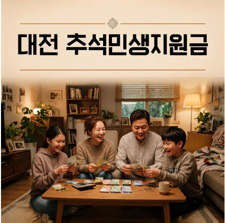 2026 대전 추석 민생지원금 총정리｜지원금 대신 받을 수 있는 혜택은?