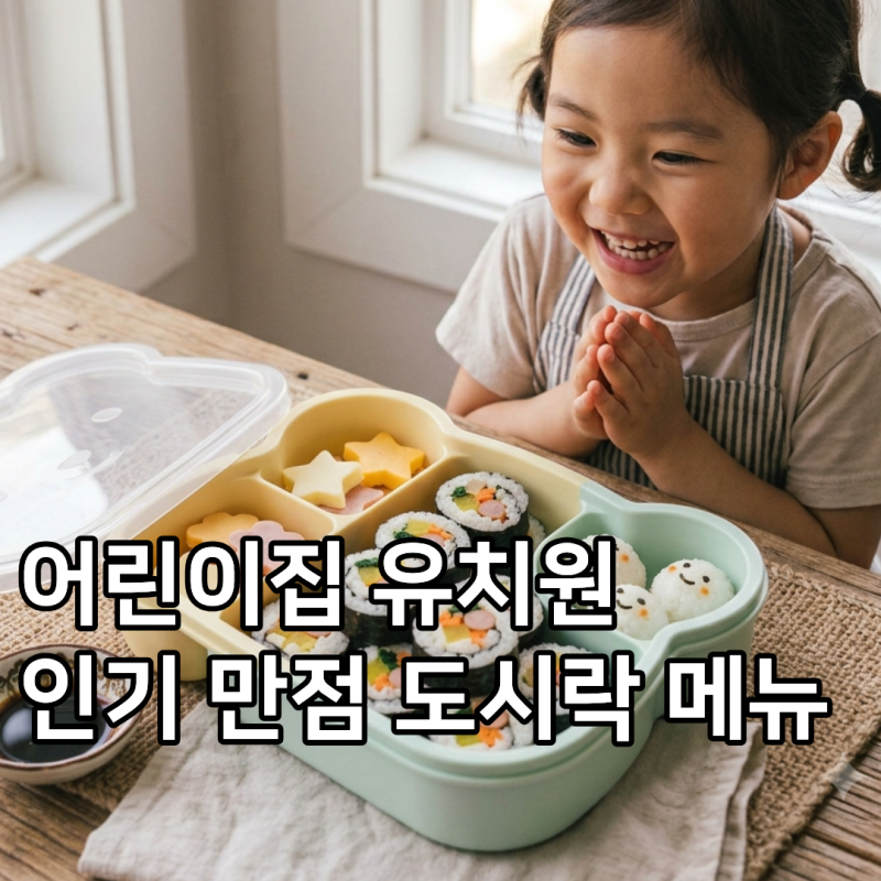 어린이 인기 만점 간단한 소풍 도시락 메뉴 추천 만드는 법