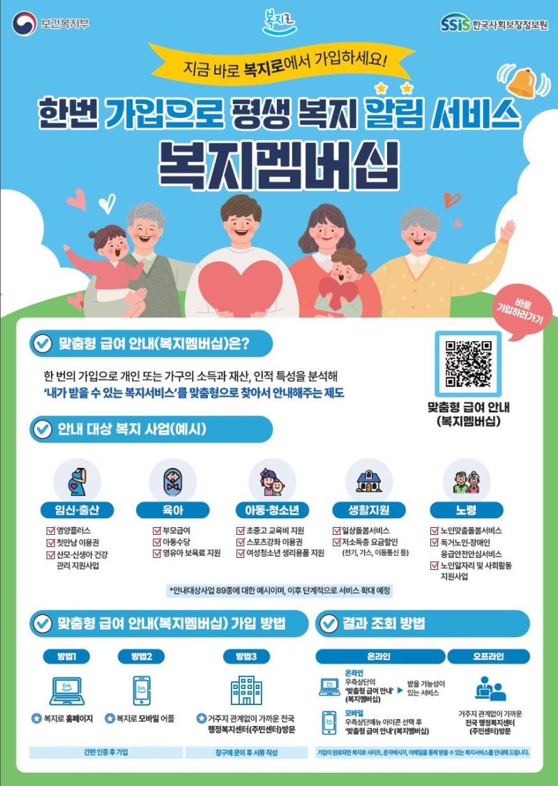 내가 받을 수 있는 복지혜택 복지멤버십으로 확인하세요.