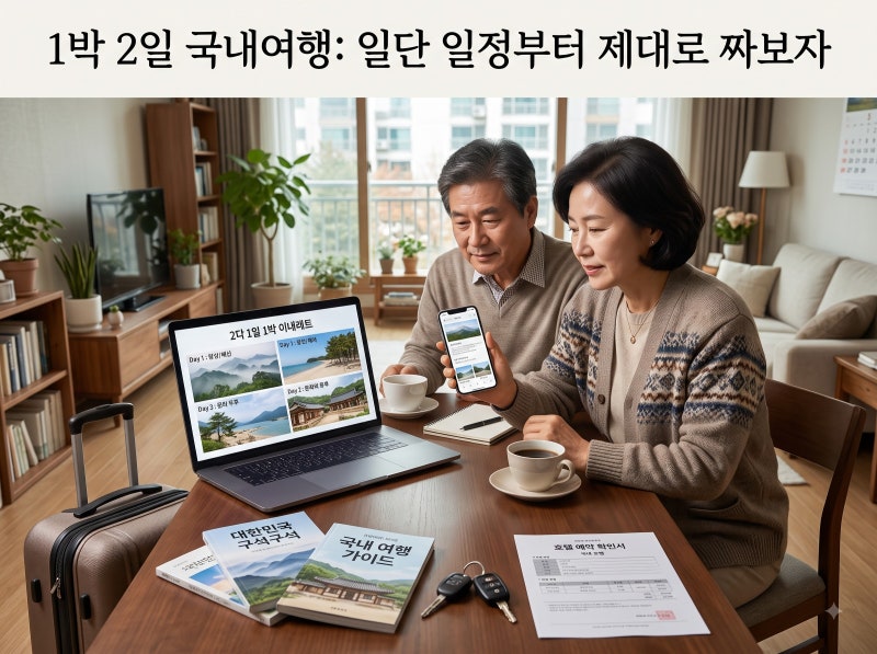 국내여행 1박2일 일정, 어떻게 짜야 덜 피곤할까?