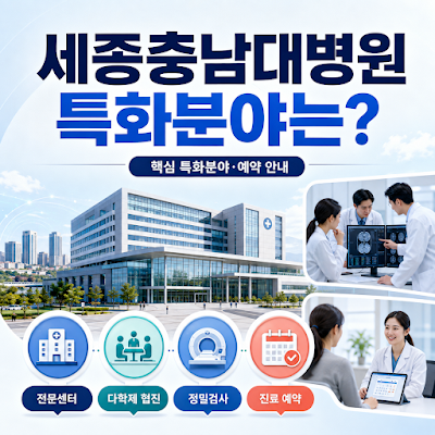 세종충남대병원 특화분야는?｜진료과·예약·의뢰서 안내