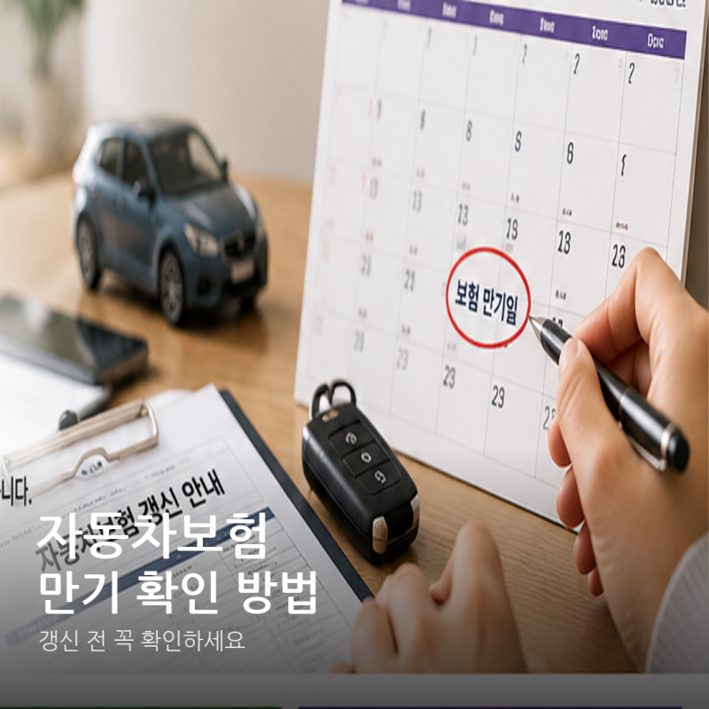 자동차보험 만기 확인 방법｜갱신 놓치면 과태료? 보험료 비교 전 체크할 것