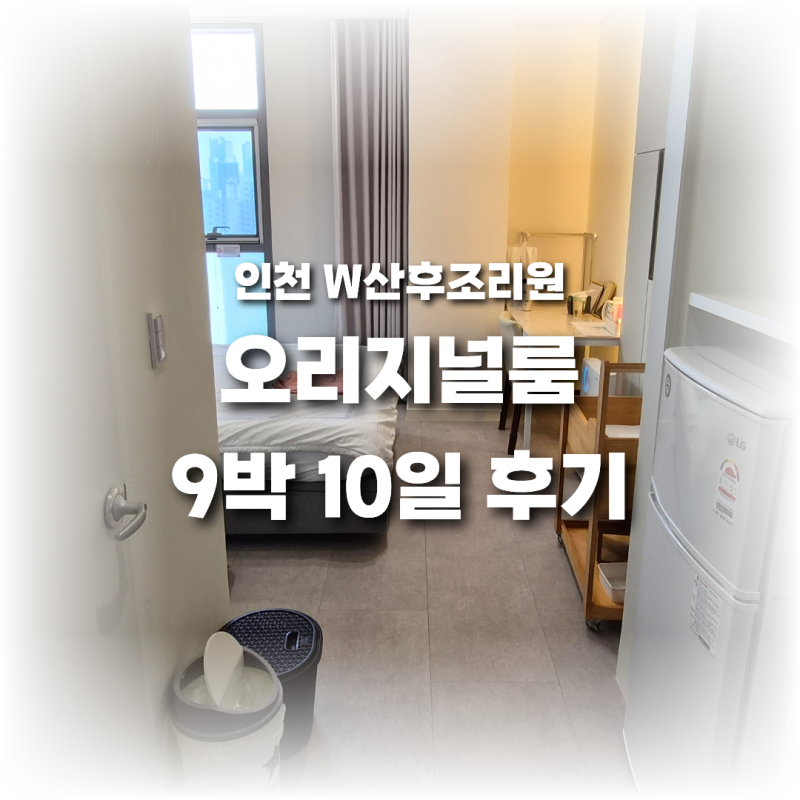 인천 W산후조리원 본점(주안점) 오리지널룸 9박 10일 경산모의 솔직 후기