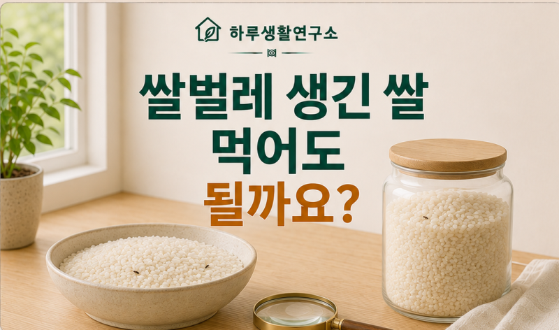 쌀벌레 생긴 쌀 먹어도 될까요? 버리는 기준과 쌀통 청소법