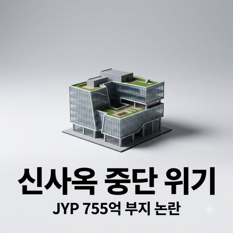 JYP 신사옥 건립 중단 위기 755억 부지 논란과 핵심 정리