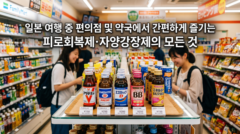 일본 여행 중 편의점 및 약국에서 간편하게 즐기는 피로회복제·자양강장제의 모든 것