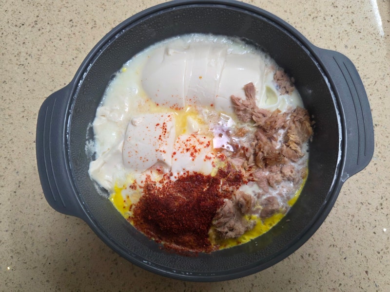 쉬운 다이어트 요리 참치순두부계란찜 맛도리 레시피