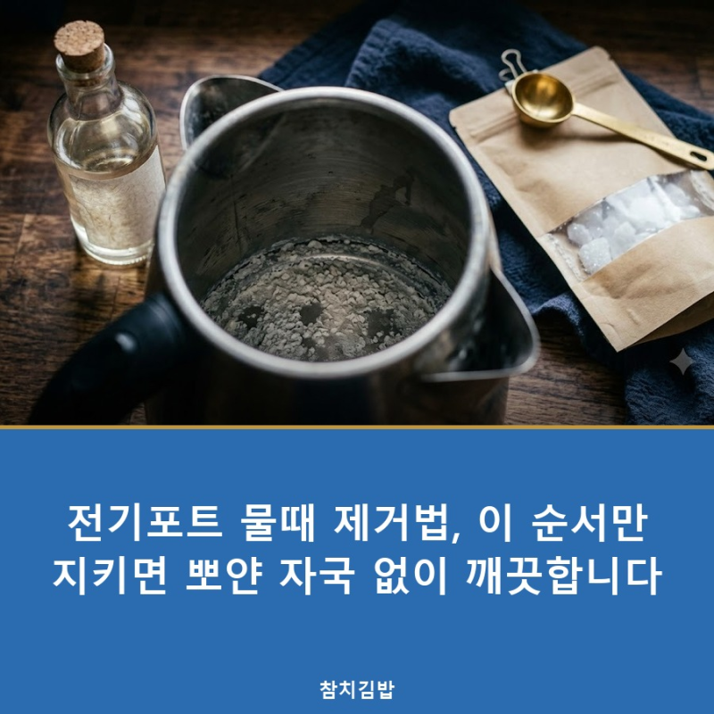 전기포트 물때 제거법, 이 순서만 지키면 뽀얀 자국 없이 깨끗합니다