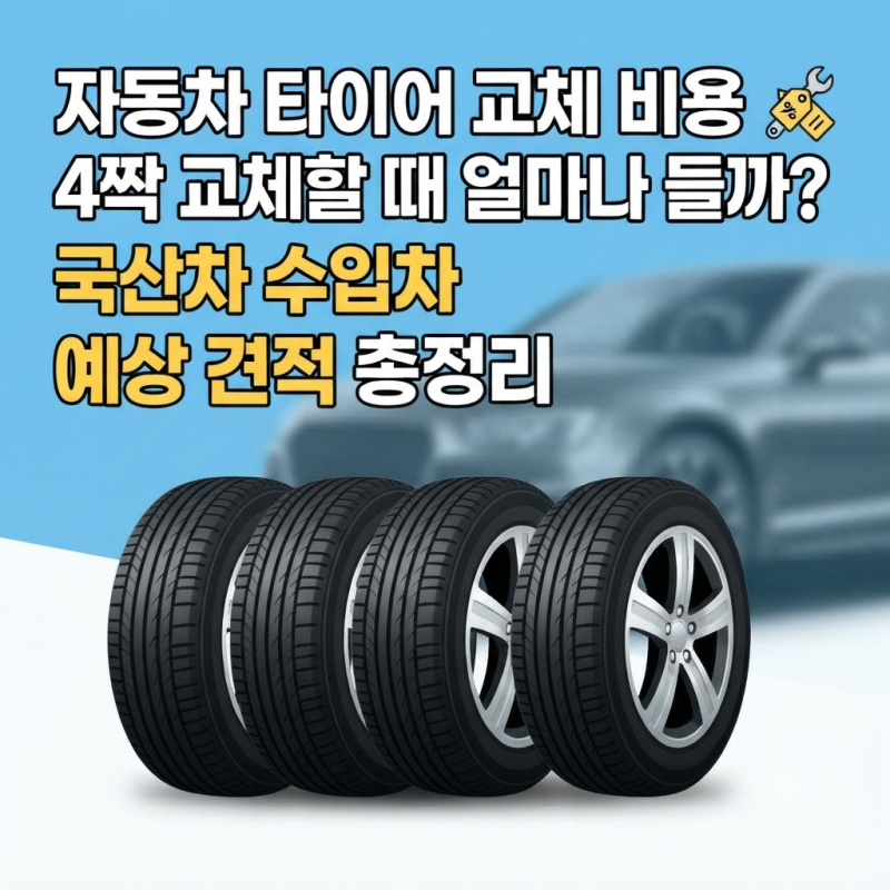 자동차 타이어 교체 비용 4짝 교체할 때 얼마나 들까? 국산차 수입차 예상 견적 총정리