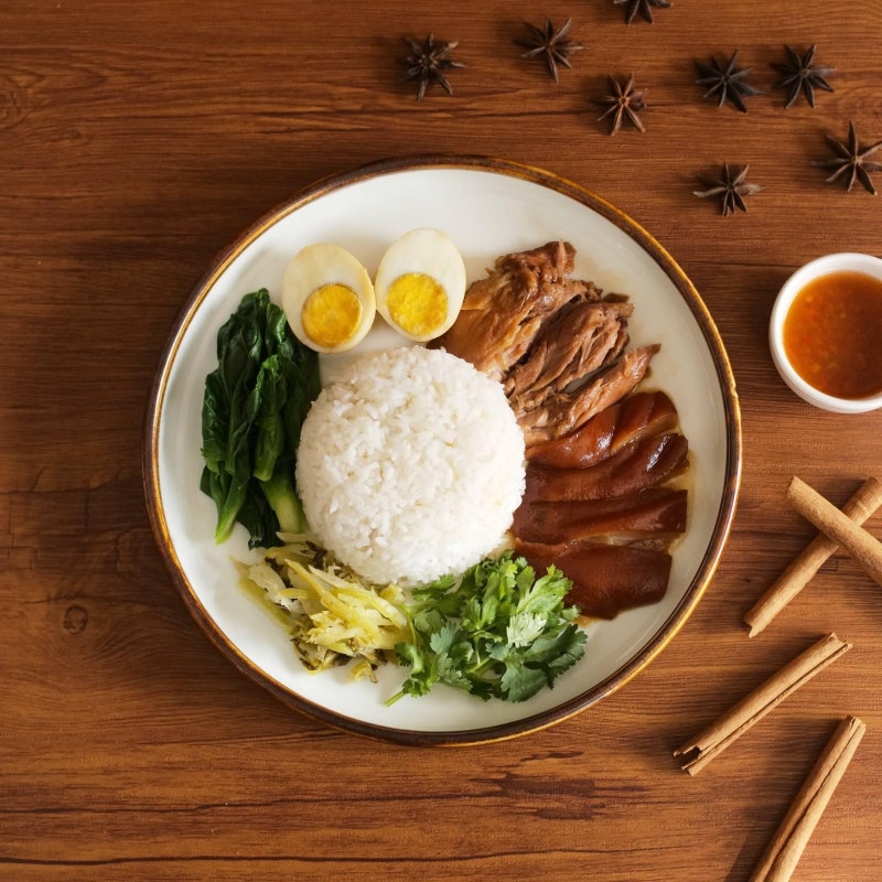 태국요리 19편｜카오카무(Khao Kha Moo), 향신료에 푹 조린 돼지족발을 밥과 함께 먹는 태국식 덮....