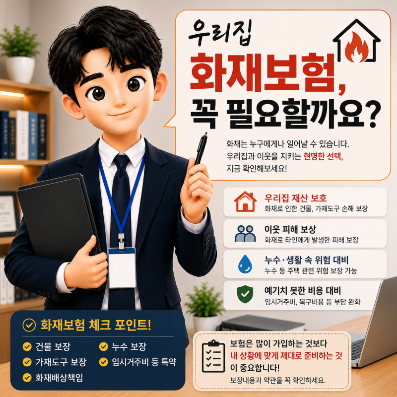 화재보험, 아파트에 살면 꼭 필요할까?