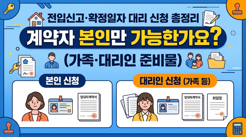 전입신고·확정일자 대리 신청 총정리: 계약자 본인만 가능한가요? (가족·대리인 준비물)