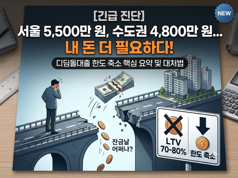 [사회이슈] "5천만 원이 공중에 사라졌다?" 디딤돌대출 한도 축소 핵심 요약 및 잔금 대처법