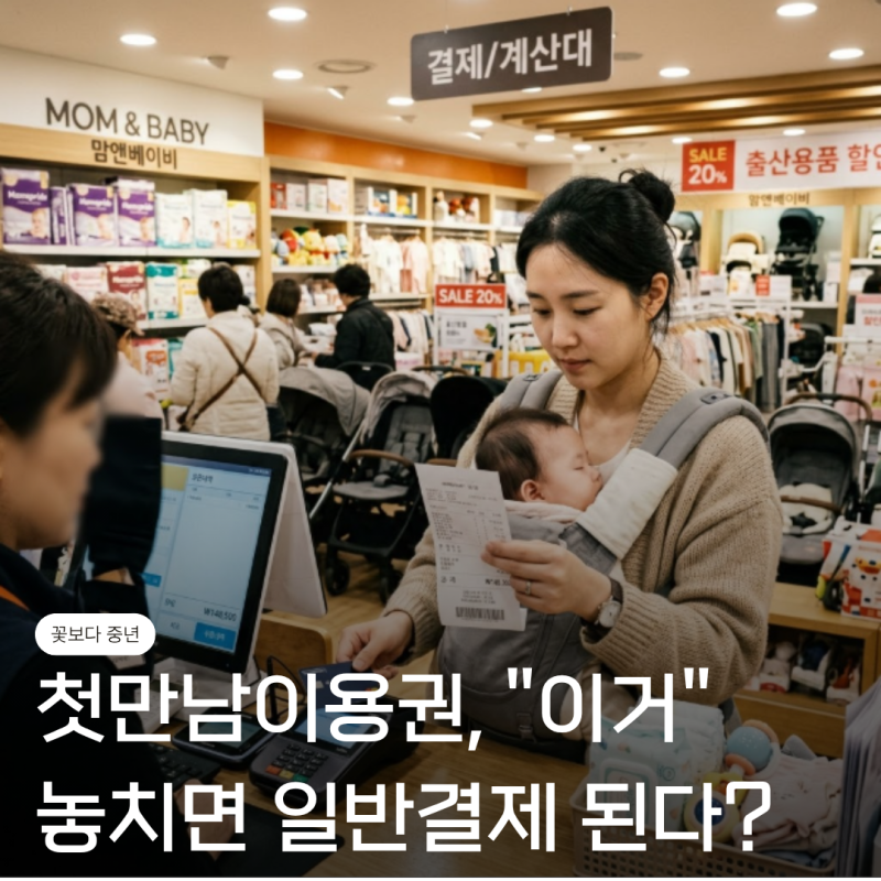 첫만남이용권 사용방법대로 국민행복카드 긁었는데 왜 일반 결제될까? 쉽게 놓치는 1가지