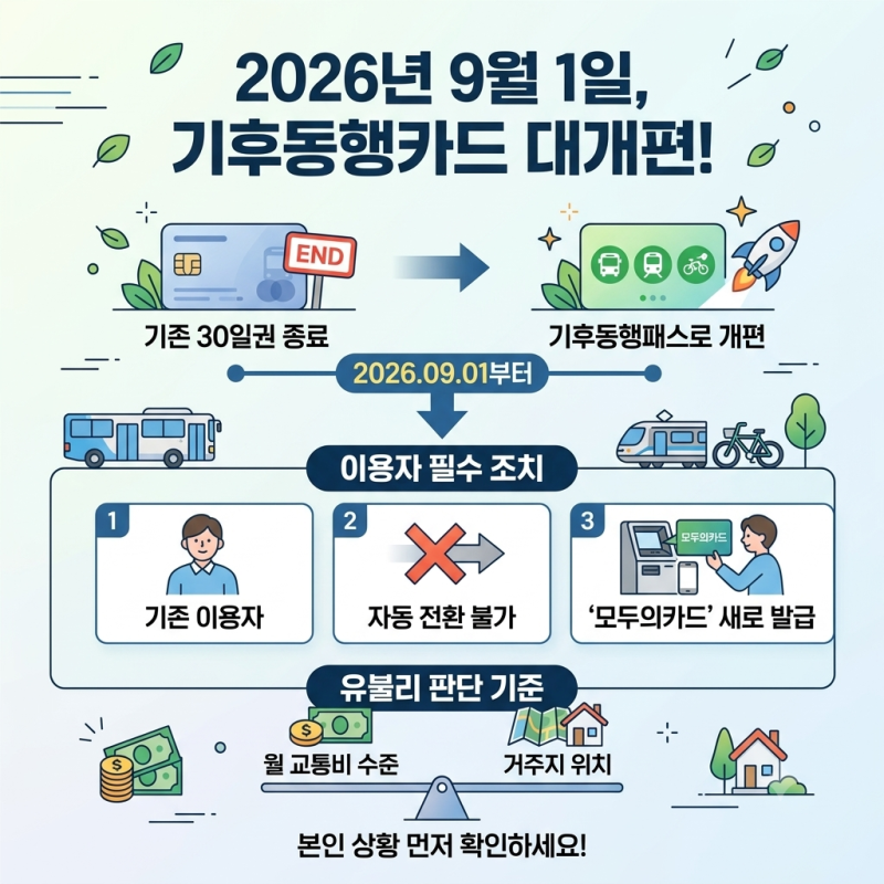 기후동행카드에서 기후동행패스로, 바뀐 구조와 전환 절차 정리