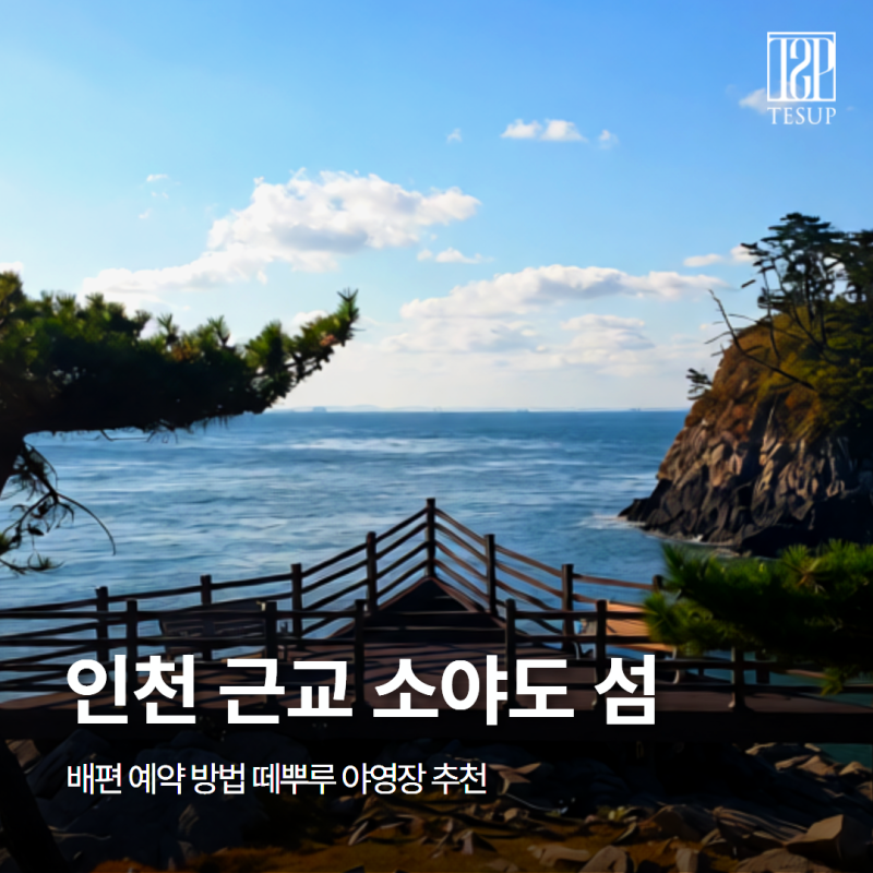 인천 근교 소야도 섬 배편 예약 방법 떼뿌루 야영장 추천