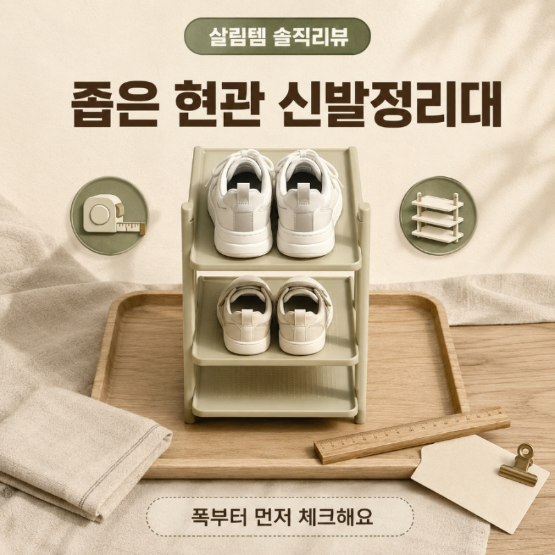 좁은 현관 신발정리대 알아보는 중｜폭·단수·간격·통풍 구매 전 체크
