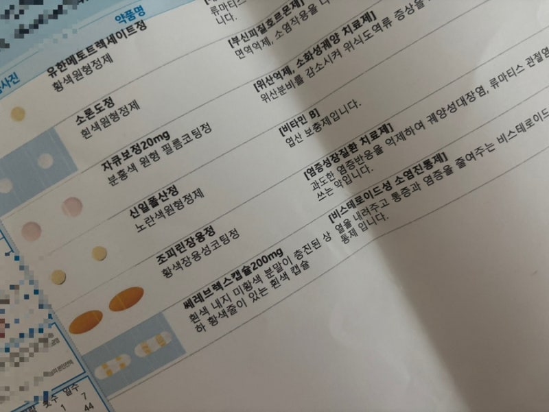 강직성척추염 일지#3. 약 복용 후 생긴 변화들