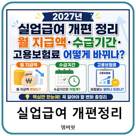 [2027년 실업급여 개편 정리] 월 지급액·수급기간·고용보험료 어떻게 바뀌나?