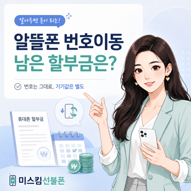 알뜰폰으로 번호이동하면 남은 휴대폰 할부금은 어떻게 될까요?