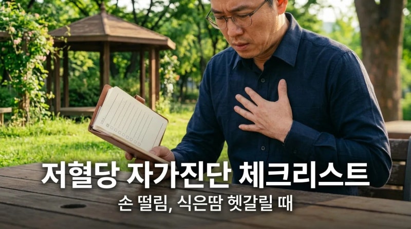 손떨림·식은땀 저혈당 자가진단 체크리스트 총정리