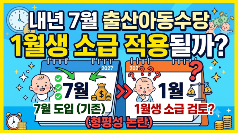 내년 7월 도입 출산아동수당, 형평성 논란에 1월생부터 적용될까?