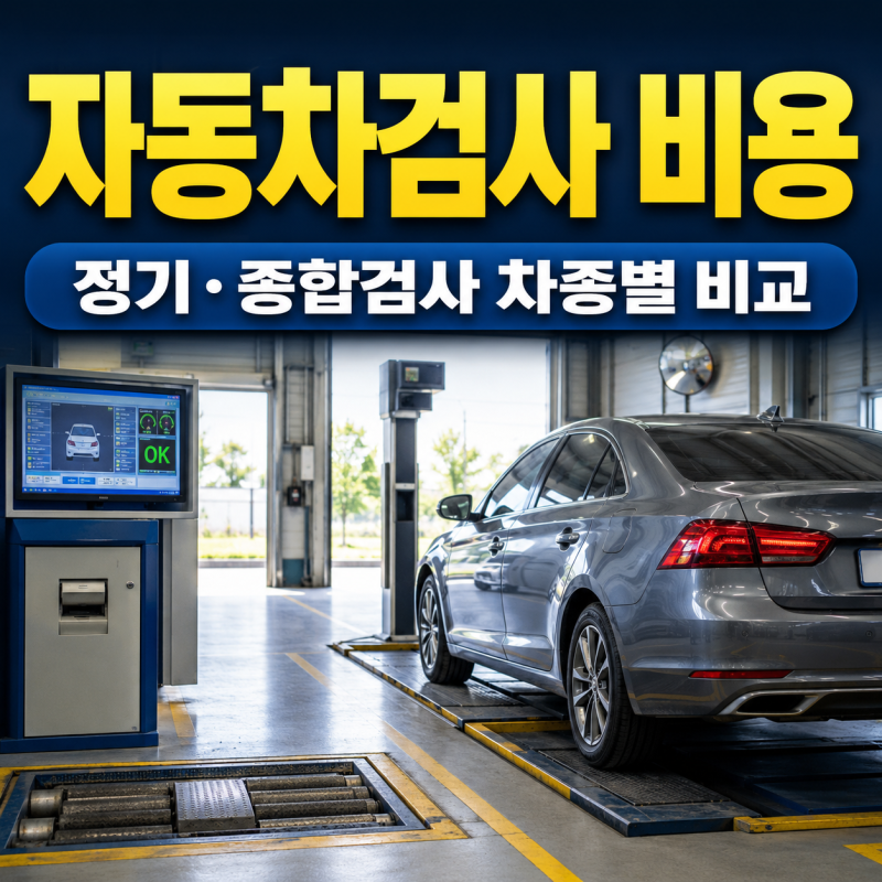 자동차검사 비용, 정기검사·종합검사 차종별로 얼마나 들까