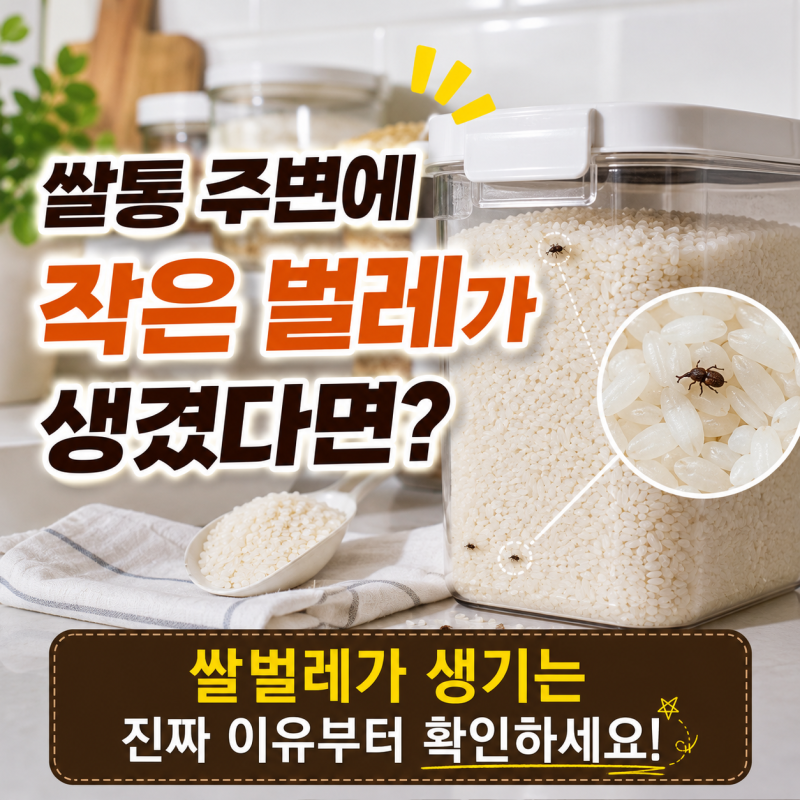 쌀통 주변에 작은 벌레가 생겼다면? 쌀벌레가 생기는 이유와 없애는 방법
