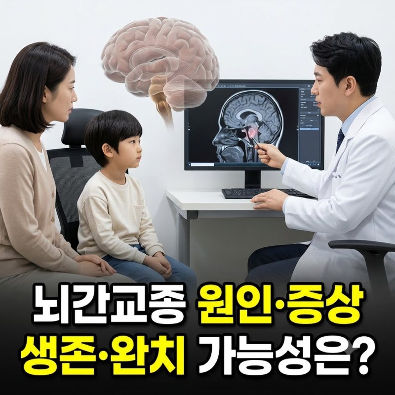 뇌간교종 원인 생존 완치 가능성 뜻 증상 소아 뇌간교종까지