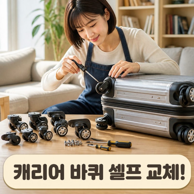 캐리어 바퀴 교체 수리 아메리칸투어리스터 샘소나이트 호환 여행가방 AS 꾸밈공간 셀프 팁