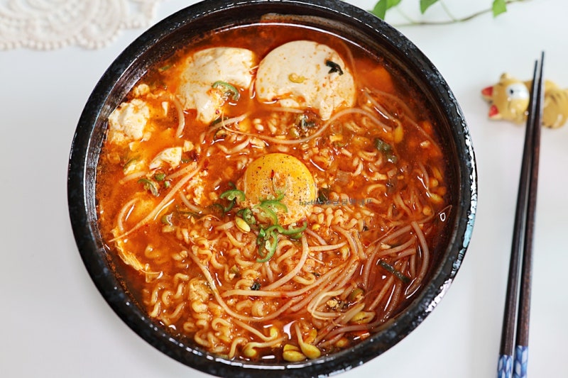 순두부 열라면 맛있게 끓이는법 1인분 레시피