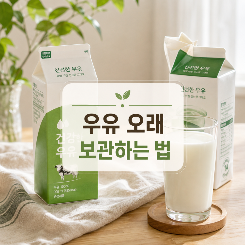 우유 보관방법｜냉장 4℃, 개봉 후·멸균우유 보관 기준