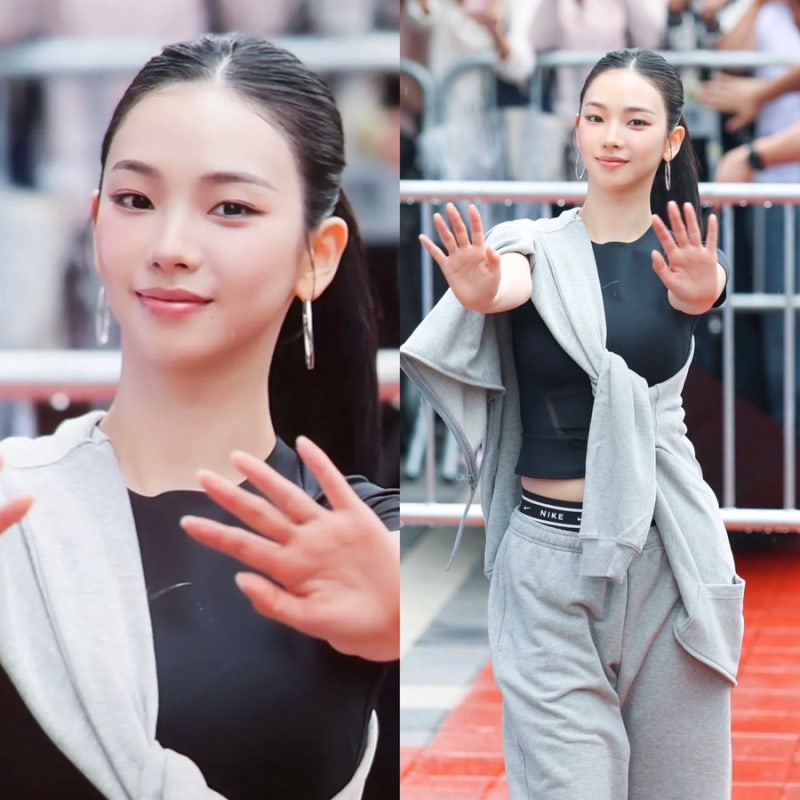 나이키 츄리닝도 카리나가 입으니 힙해 보이는 이유, 성수 팝업 착장 정보