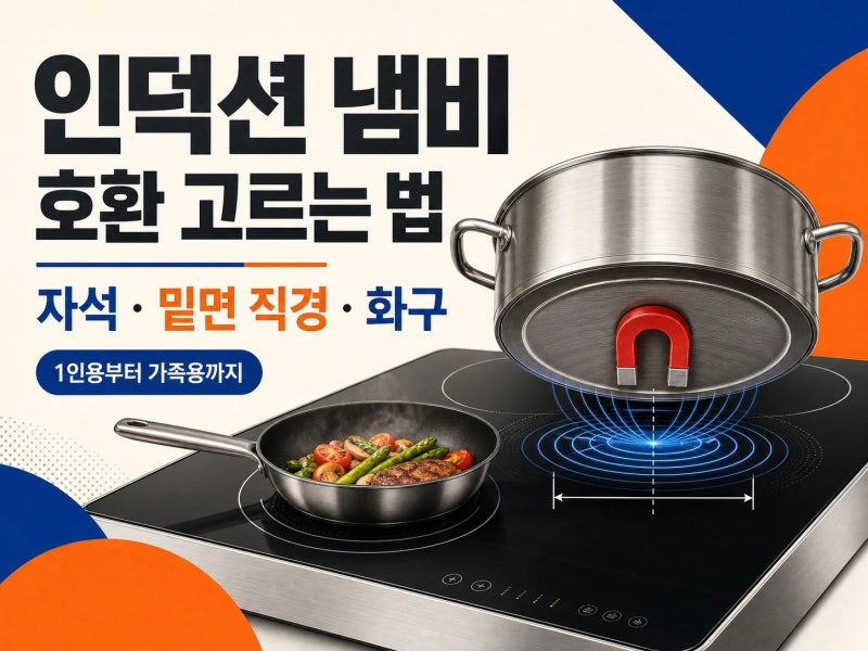 처음 사는 사람 필독 인덕션 냄비 호환과 1인·가족용 세트에서 알아야 할 것 5가지 (+ 자석 테....
