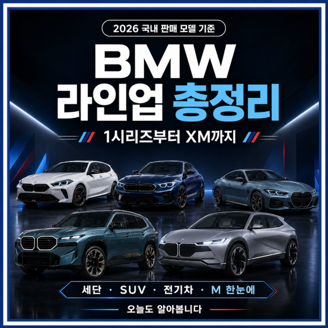 2026 BMW 라인업 총정리｜1시리즈부터 XM까지, 세단·SUV·전기차·M 한눈에 보기