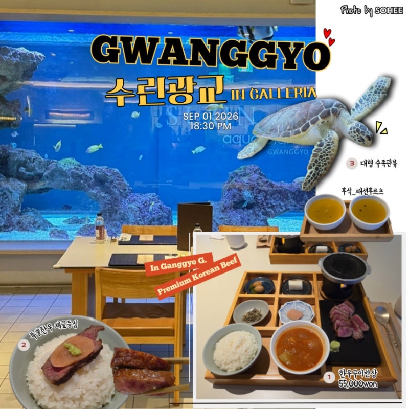 수원 광교 갤러리아 수린광교 한우구이반상 광교중앙역 맛집 룸식당