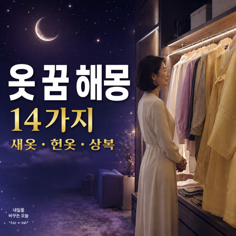 옷 꿈 해몽 14가지｜새옷을 입는 꿈·헌옷을 버리는 꿈·상복을 입는 꿈 뜻