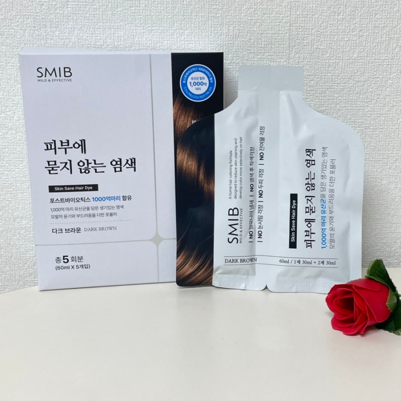 셀프 새치염색약 저자극 셀프염색약 추천 스미브 락토바이오 안묻는 염색약