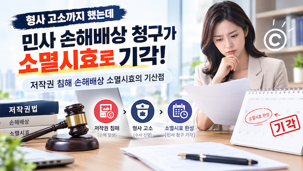 저작권 침해 손해배상 청구 소송, 소멸시효로 기각 당하지 않으려면 기산점 확인이 반드시 ....